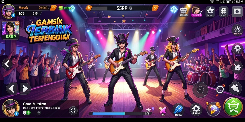 Tampilan screenshot gameplay 55RP menunjukkan keseruan bermain musik.