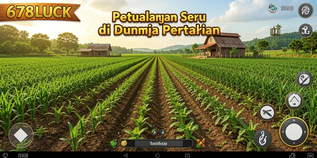 Tampilan menarik dari gameplay 678LUCK yang menampilkan pertanian yang rapi.