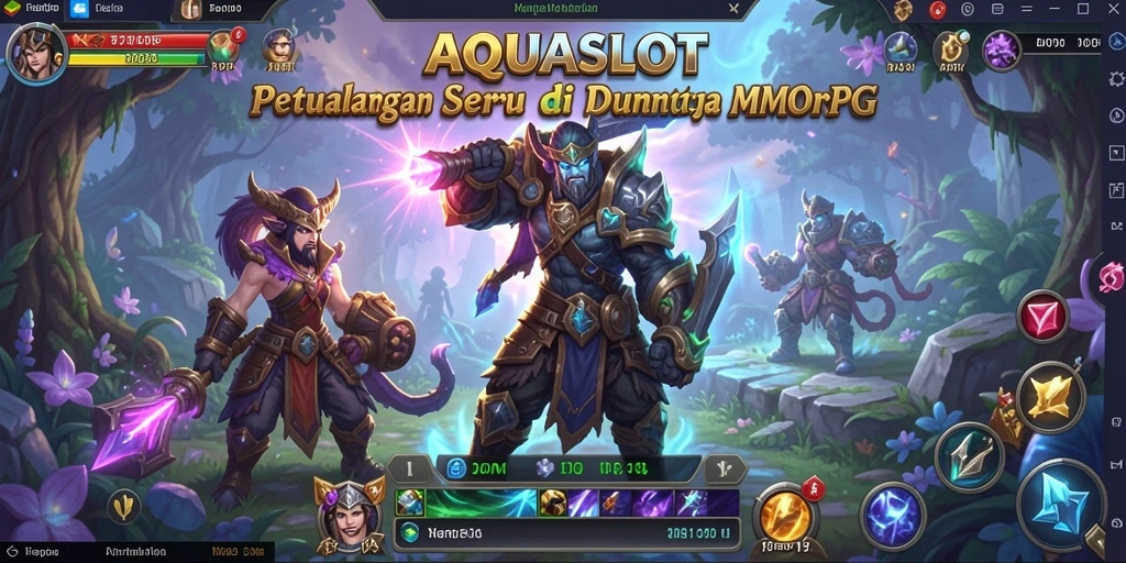 Tampilan gameplay AQUASLOT yang memukau dan penuh aksi di dunia MMORPG.