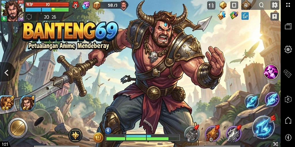Tampilan menarik dari gameplay BANTENG69 dengan karakter Anime.