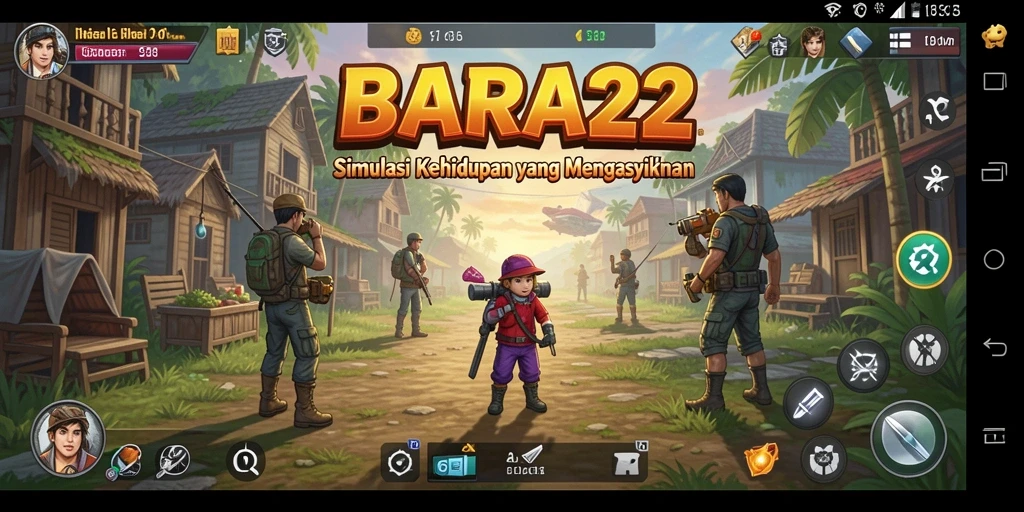 Gambaran menarik gameplay BARA22 dalam simulasi kehidupan.