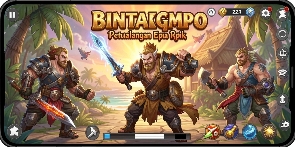 Tampilan gameplay BINTANGMPO yang penuh aksi dan strategi.