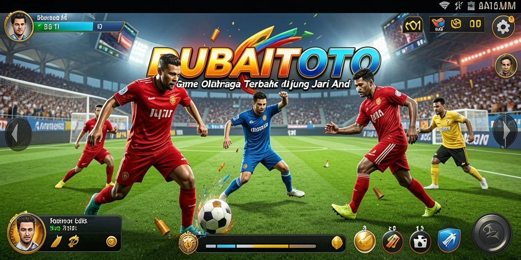 Tangkapan layar utama DUBAITOTO menampilkan aksi olahraga seru.