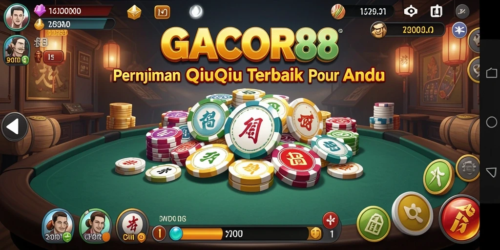 Screenshot GACOR88 menampilkan aksi seru dalam permainan QiuQiu.