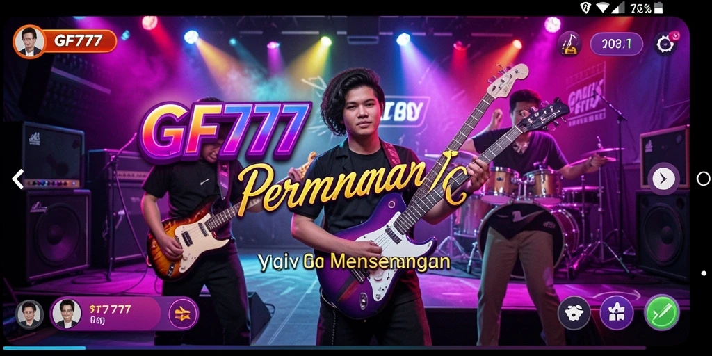 Screenshot gameplay GF777 menampilkan keseruan bermain musik secara langsung.