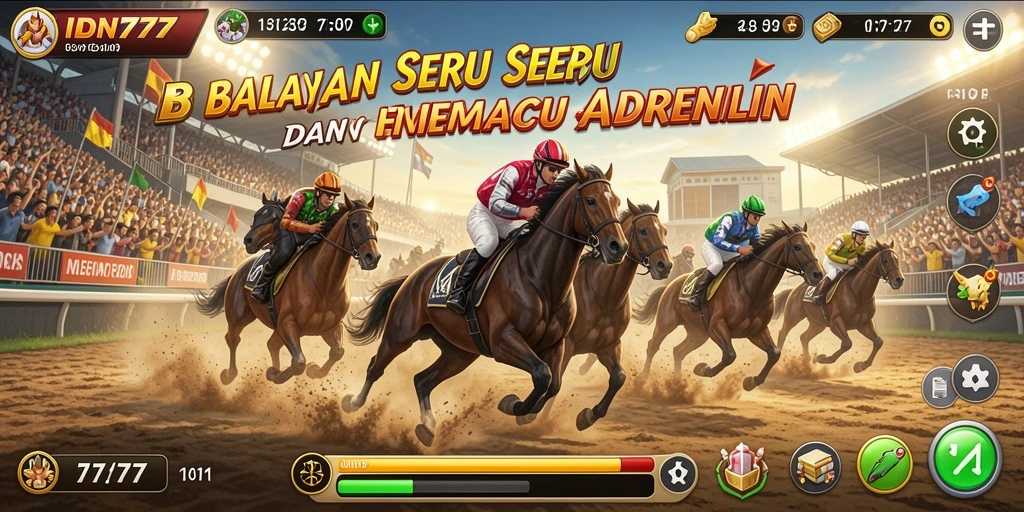 Tampilan gameplay IDN777 dengan balapan seru dan grafis yang menawan.