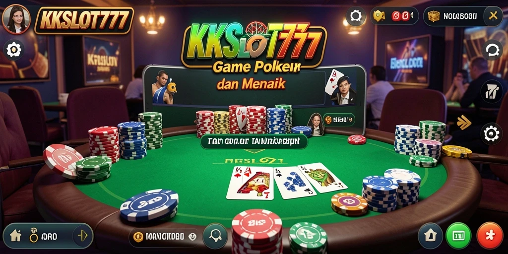 Tampilan gameplay KKSLOT777 yang menarik saat bermain Poker.