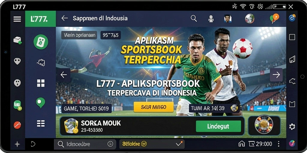 Tampilan screenshot L777 yang menunjukkan pengalaman bertaruh olahraga secara langsung.