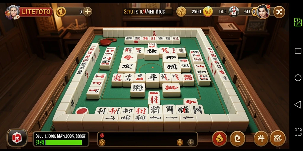 Screenshot utama LITETOTO menampilkan gameplay Mahjong yang seru dan interaktif.