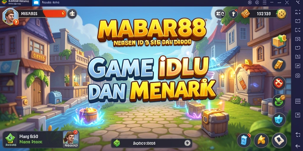 Screenshot gameplay MABAR88 menampilkan karakter idle yang sedang berkembang.