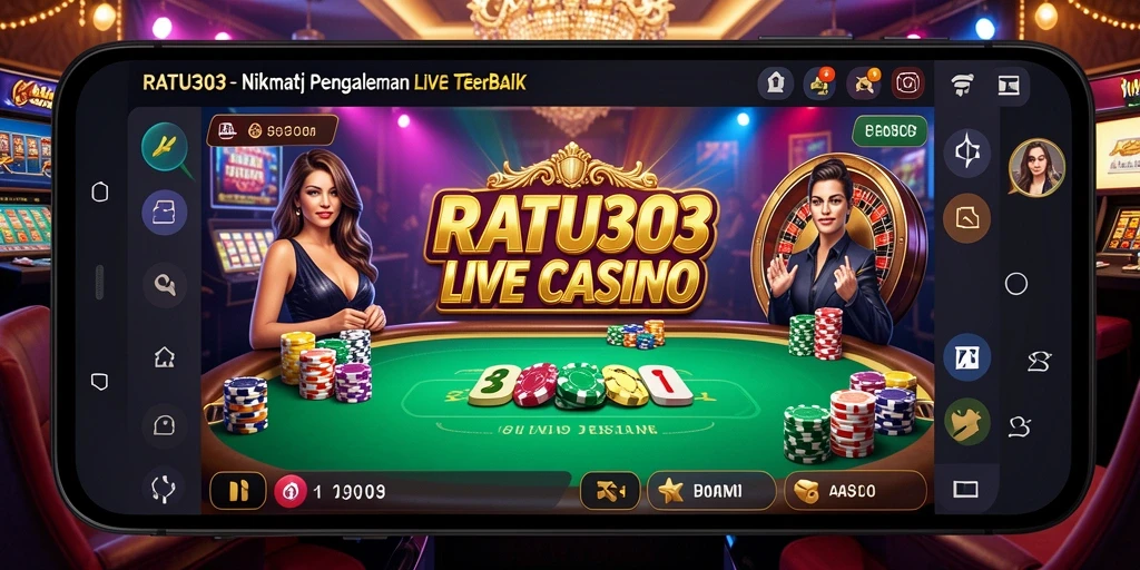 Tampilan menarik saat bermain Live Casino di RATU303.