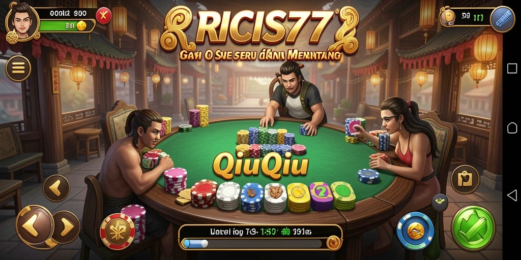 Tampilan gameplay QiuQiu yang menarik di RICIS77.