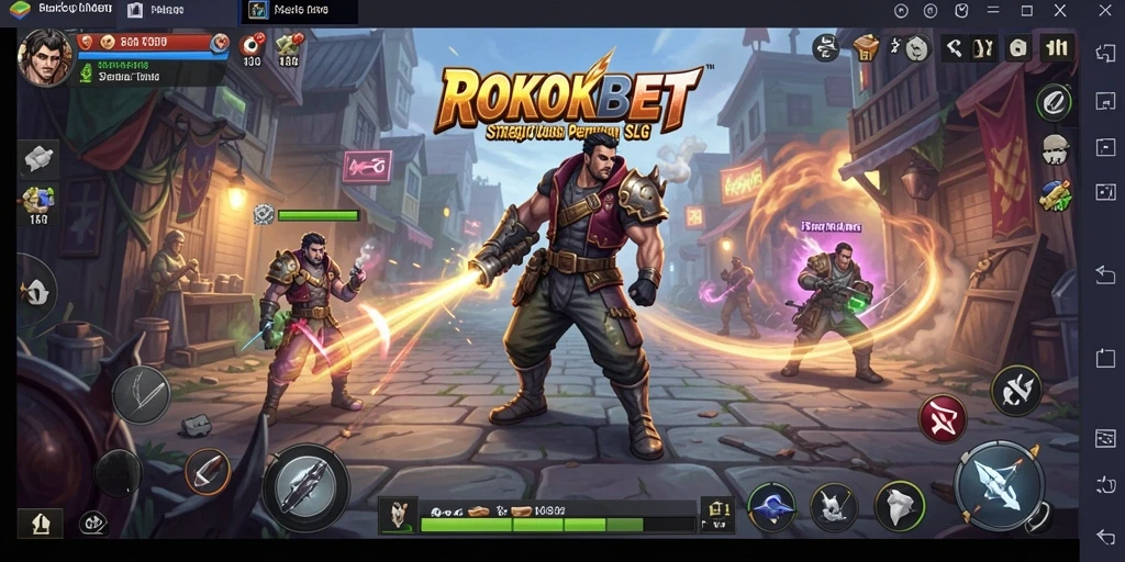 Tampilan gameplay ROKOKBET dengan strategi SLG yang mendalam.