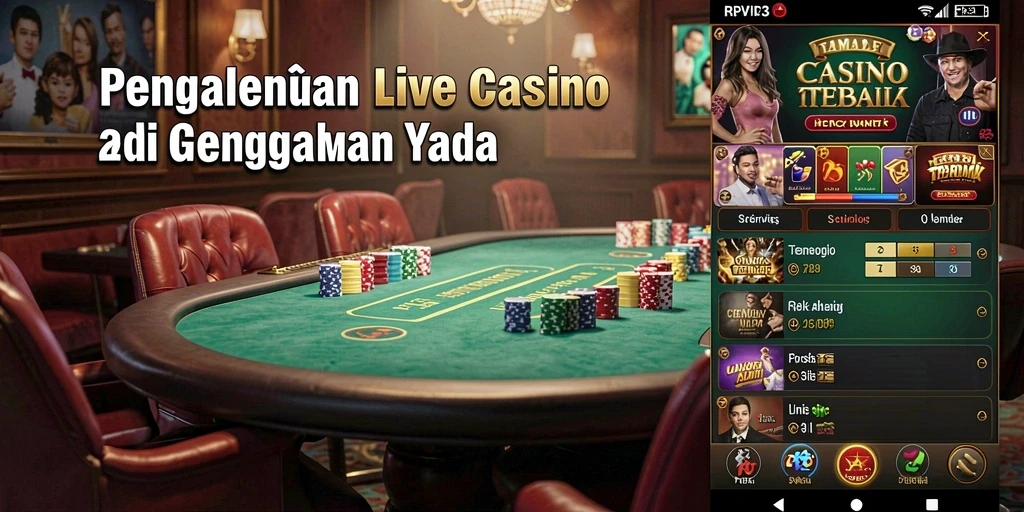 Gambaran gameplay Live Casino yang interaktif dan menarik.