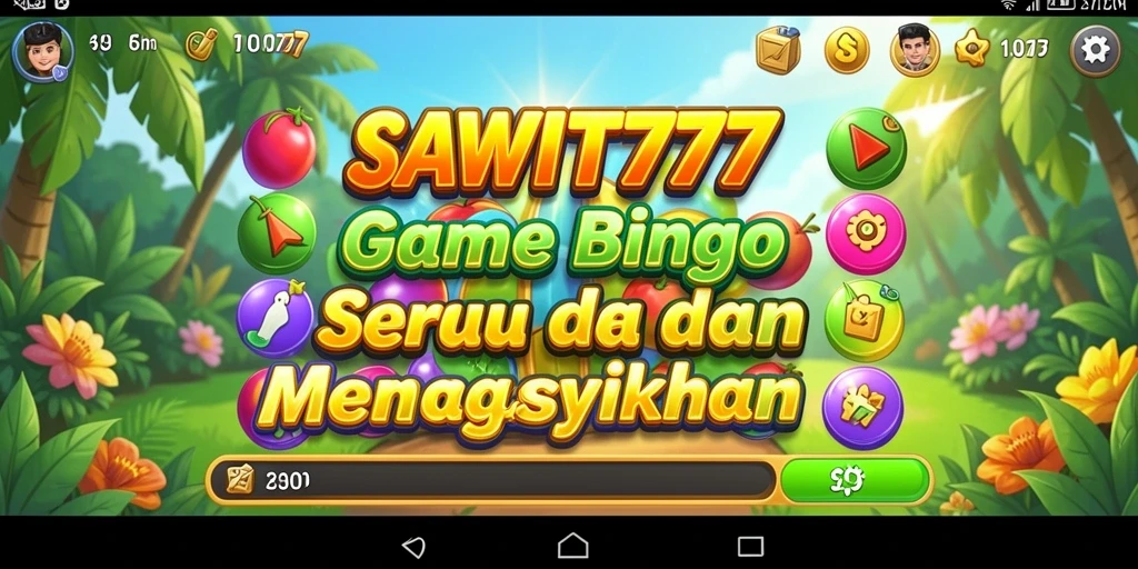 Screenshot gameplay SAWIT777 menunjukkan suasana Bingo yang penuh semangat.
