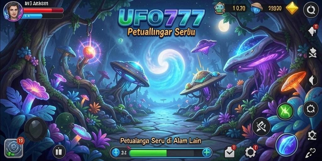 Gameplay menarik dalam UFO777 dengan dunia petualangan yang luas.